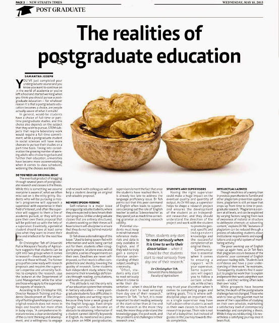 Realities of Postgraduate Education