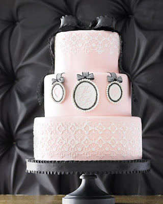 Victorian Cake inspired by lace and those cutout silhouette pictures 