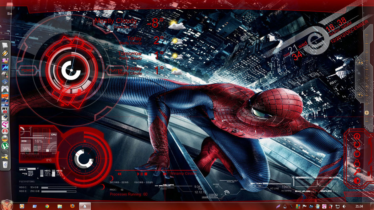 Free Download Tema  Laptop  PC Amazing Spiderman Keren  