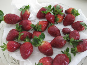 strawberries on a plate