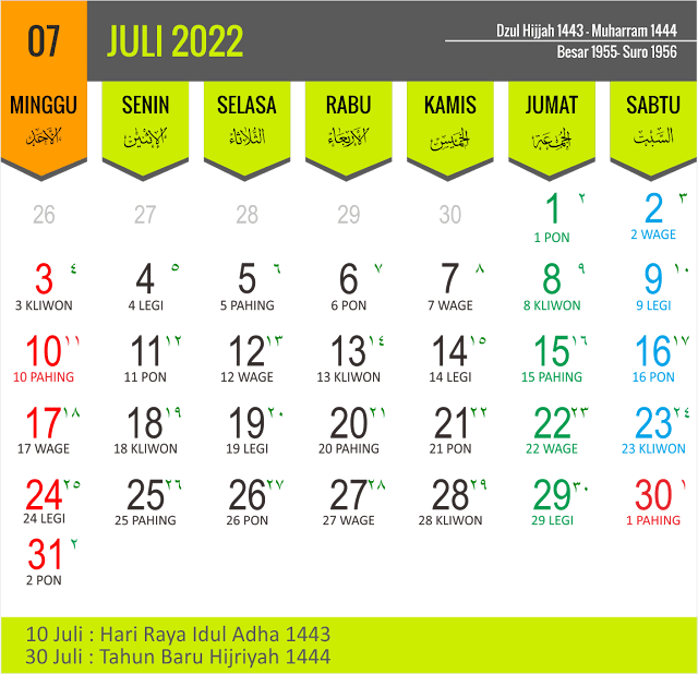 Kalender 2022