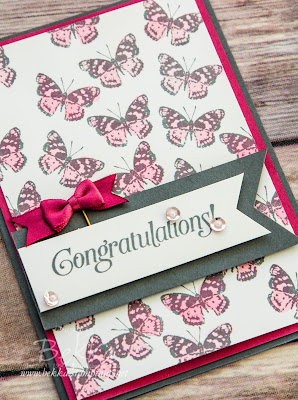 Congratulations Card featuring the Grateful Bunch Stamp Set and Love Blossoms Embellishment Kit from Stampin' Up! UK - grab them here