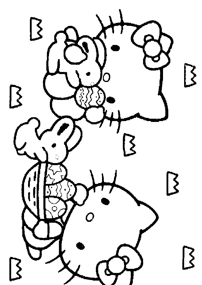 Download HELLO KITTY COLORING PAGES