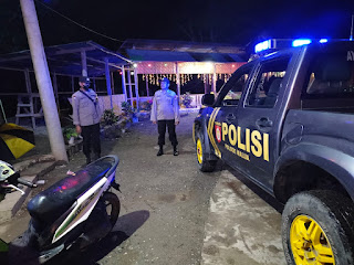 Personel Polsek Malua Polres Enrekang Jaga Keamanan Wilayah Melalui Patroli Blue Light