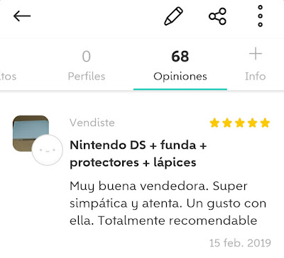 Valoraciones wallapop