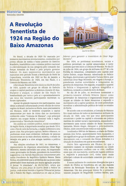 PFNSC - A REVOLUÇÃO TENENTISTA DE 1924 NA REGIÃO DO BAIXO AMAZONAS - 2015 - PAG 8