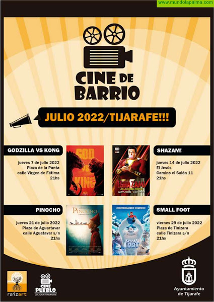 El cine llega a lo diferentes barrios de Tijarafe este verano