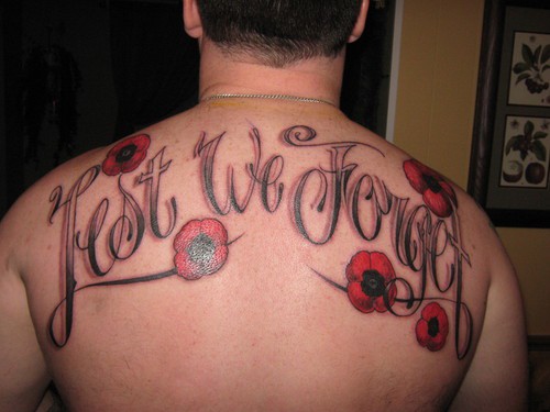 Red Poppies Remembrance Day Tattoos