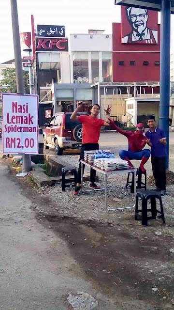 Nasi Lemak om Spidermen Laku Keras di Malaisya