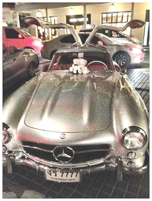 A Bling Bling Wedding Car in Bangkok