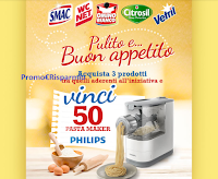 Logo Eroi di Casa ''Pulito e...buon appetito'': vinci 50 Pasta Maker Philips! Anticipazione