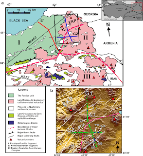 Mapa topográfico de la meseta de Erzurum – Kars