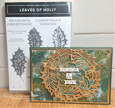 Rhapsody in craft, Christmas cards, #heartofchristmas, #heartofchristmas2022, Leave of Holly, Boughs of Holly DSP, Boughs of Holly Suite, Holly Berry dies, Leaves of Holly Bundle, Brushed Metallic Cardstock, Stampin' Up, Art with Heart, #loveitchopit