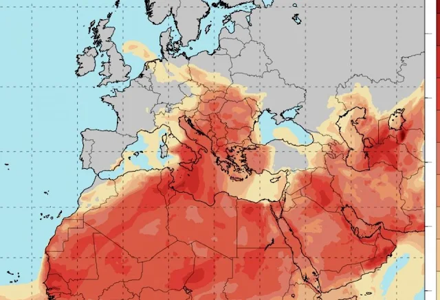 Έρχεται αποπνικτικό Σαββατοκύριακο με υψηλές θερμοκρασίες και αφρικανική σκόνη