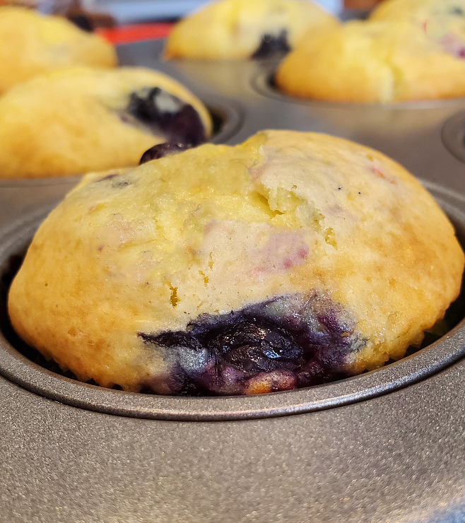 blueberry cake mix muffins