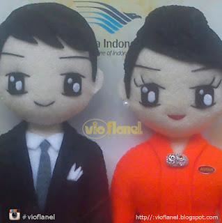 Boneka Flanel Pasangan Formal & Pramugari Garuda Indonesia 