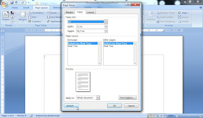 How to Set Default Paper Size in Word