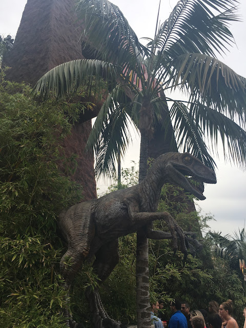 Velociraptor Statue Outside Jurassic Park River Adventure Ride Universal Studios Hollywood