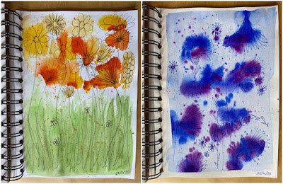 Watercolour flower experiments