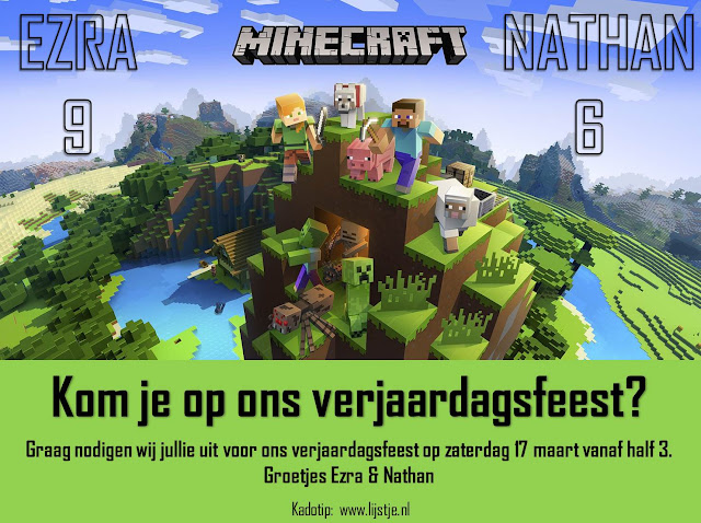 Minecraft Uitnodiging