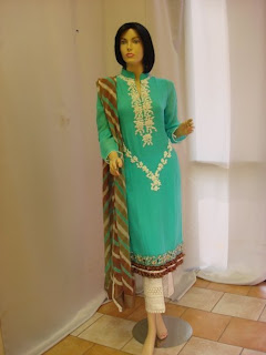 turqoise long shirt with beautiful embroidery