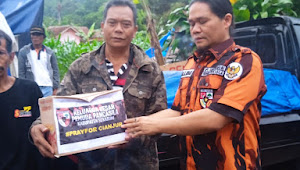 Keluarga besar pemuda pancasila kabupaten sukabumi peduli bencana alam cianjur 