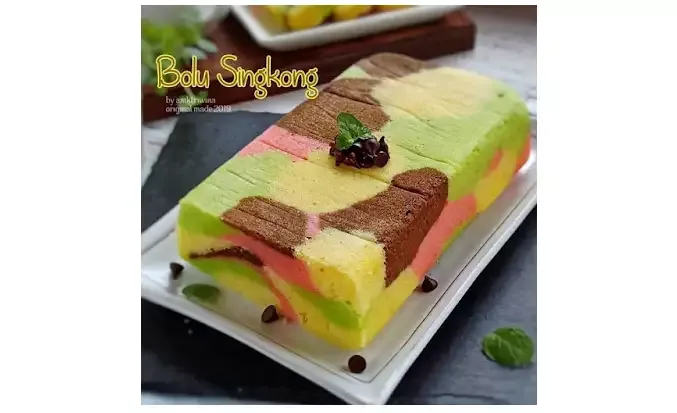 cara membuat kue bolu pelangi yang tipis dan unik