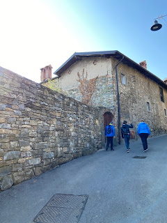 Ivy removed from a farmhouse wall in Via Castagneta.