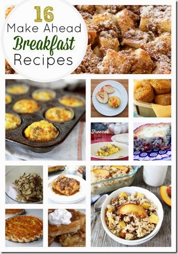 16 Breakfast Recipes you can make ahead #recipes #yummy #breakfast