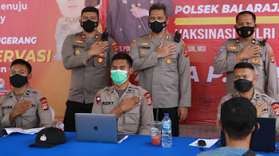 Wakapolresta Tangerang Pantau Pelaksanakan Vaksinasi Presisi Polsek Balaraja