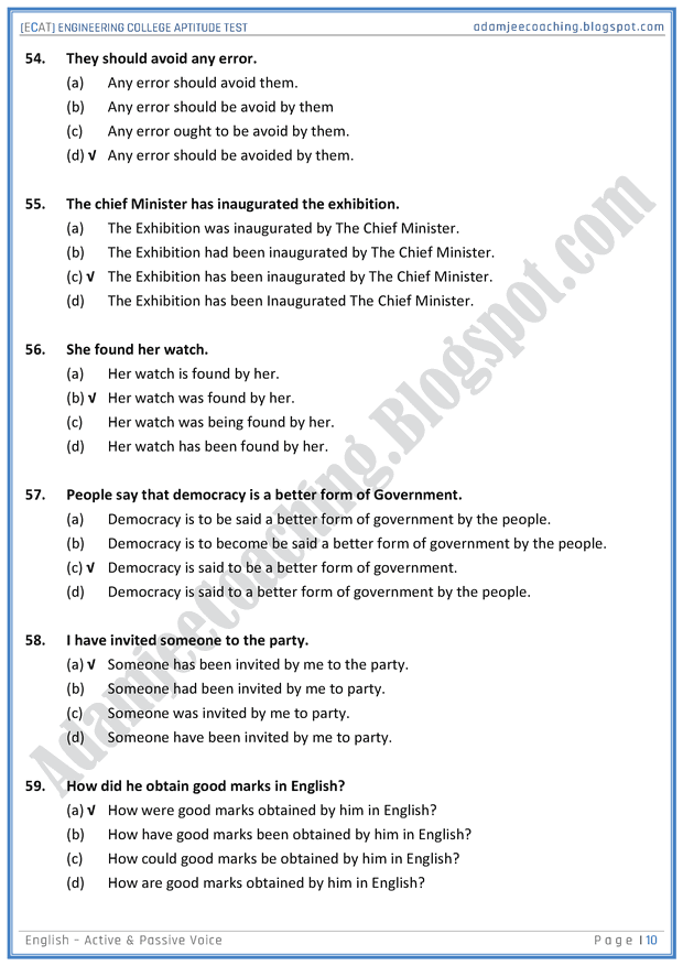 ecat-english-active-and-passive-voice-mcqs-for-engineering-college-entry-test