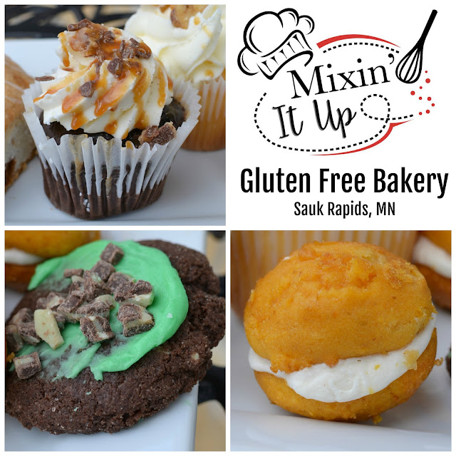 Mixin' It Up Gluten Free Bakery in Sauk Rapids, Minnesota! A tasty Central Minnesota gluten free bakery with a variety of baked goods including cupcakes, cookies, cheesecakes, bread, pizza crusts and more! 