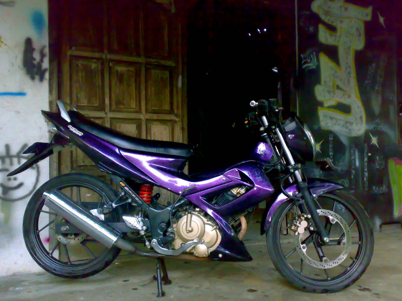 Cat Death Modification Satria FU Bungklon Biru