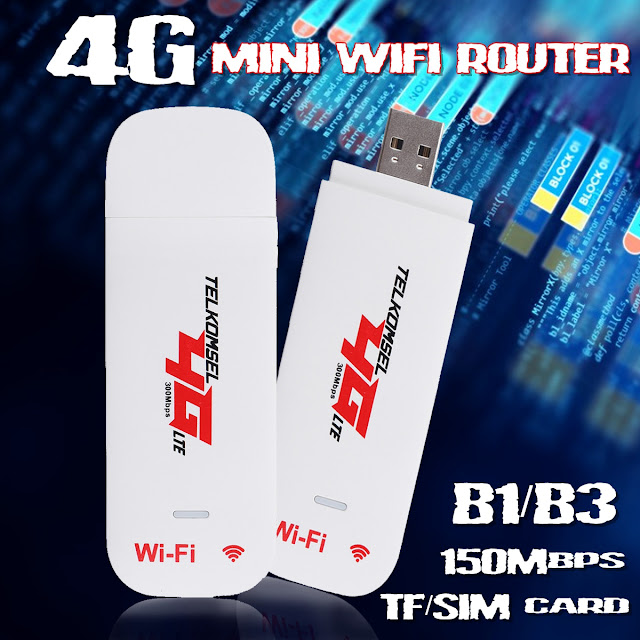 4G 3G LTE USB 2.0 Wireless Hotspot Mobile Dongle Router with SIM TF Card Slot for Mobile Phone Tablet