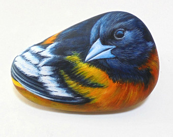 painting stones birds