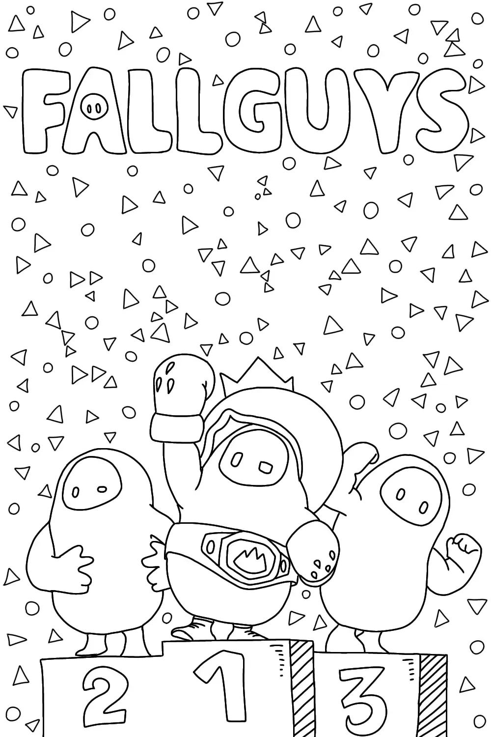 Fall Guys Winner Coloring Pages