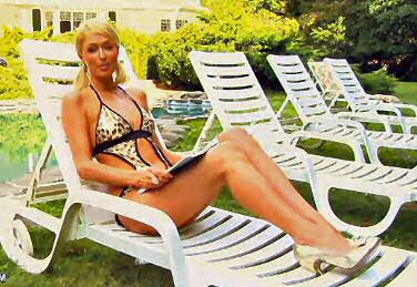 paris hilton in a bikini