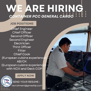 Urgent seaman hiring crew for container vessel