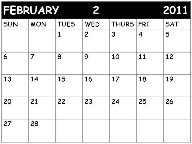 month of february calendar 2011. Pdf february moon phases Jan
