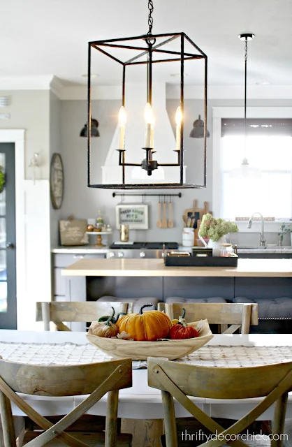 Ballard Designs metal light over table