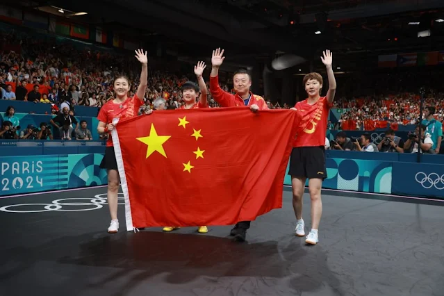 China é ouro no tênis de mesa feminino por equipes