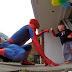 The amazing SpiderDad! Father surprises cancer-stricken son on his 5th birthday by dressing as his favourite superhero and jumping from roof of their home!