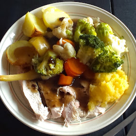 Roast chicken dinner