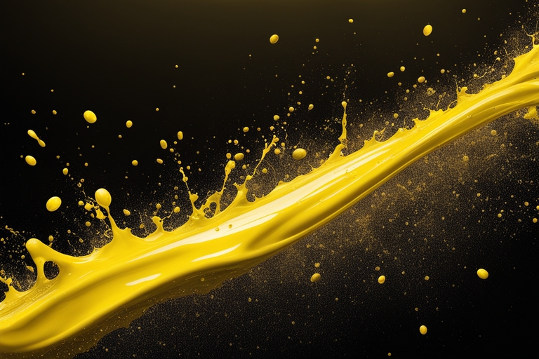 Splash of yellow color paint illustrating the yellow color in Islamic dreams