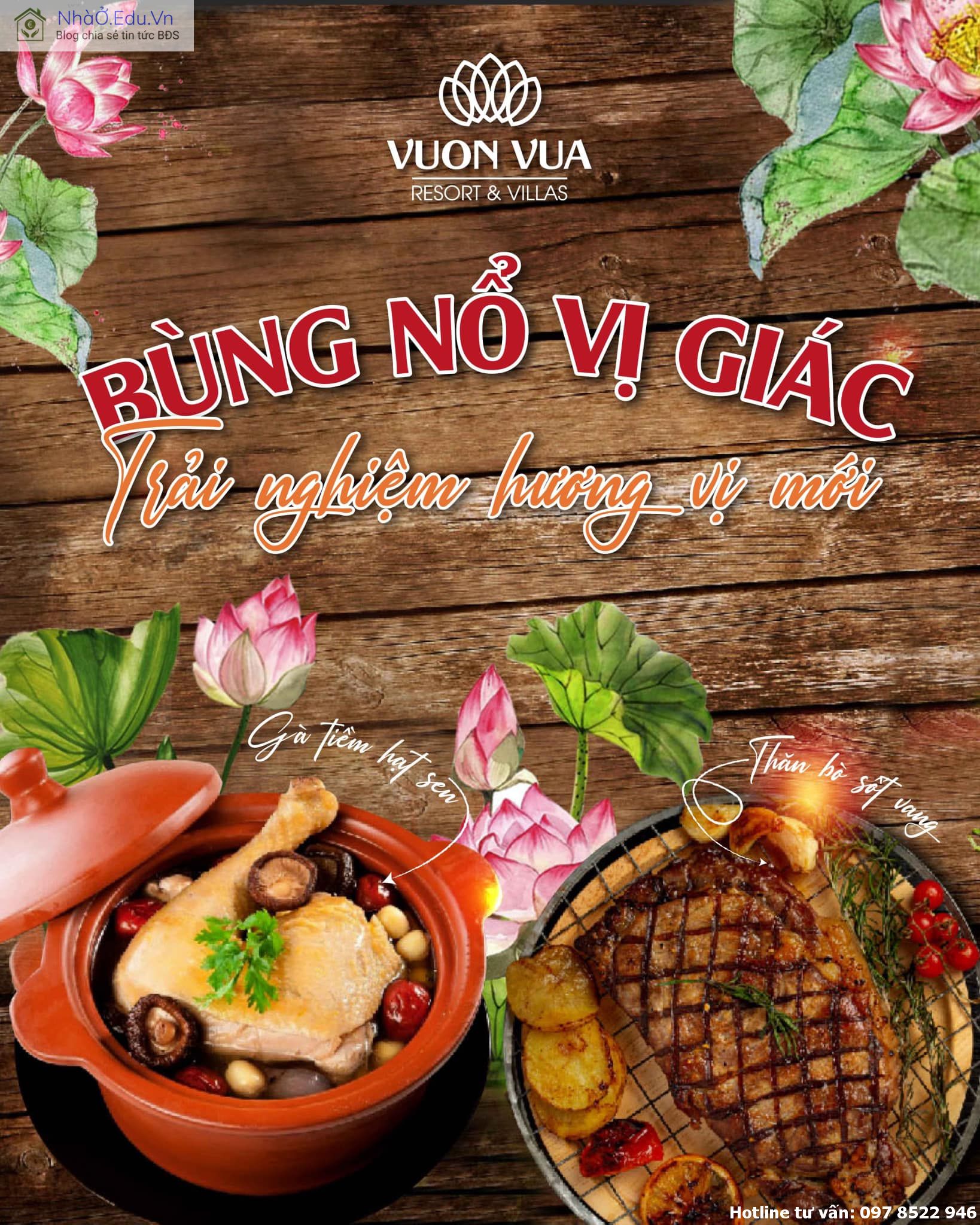 Những món ăn đặc sắc của Vườn Vua Resort