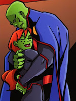 Megan Morse e J'onn J'onz / Miss Martian e Caçador de Marte (Martian Manhunter)
