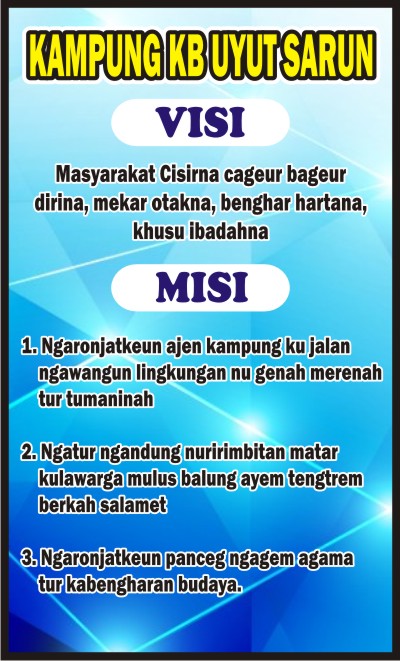 Download Contoh Visi Misi Kampung KB Format CDR  KARYAKU