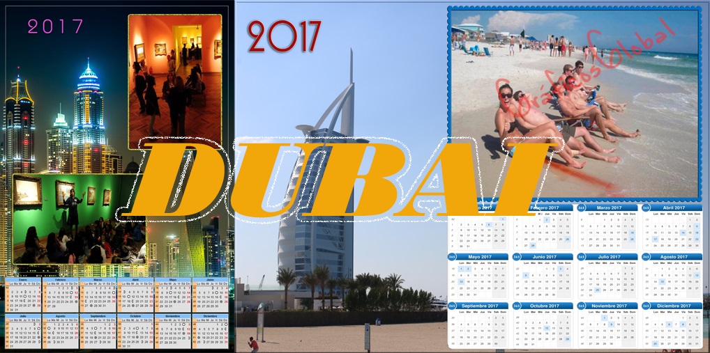 calendarios 2017 editable DUBAI plantillas psd