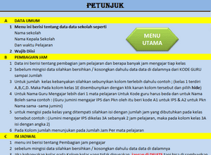 Aplikasi Jadwal Pelajaran Otomatis Format Excel