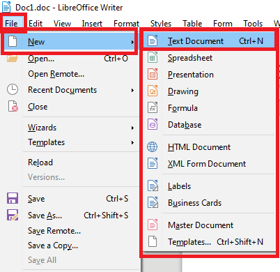 How to Use LibreOffice Writer File Menu in Hindi / ccc notes in hindi